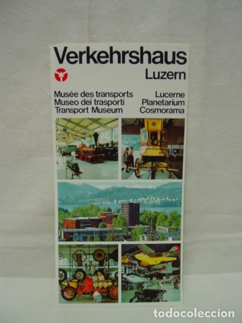 Travel Brochures: Verkehrshaus. Luzern. A&ntilde;os 70. Gu&iacute;a folleto Museo de transportes planetarium. Contiene textos y fots