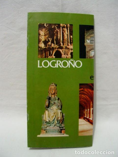 Travel Brochures: Logro&ntilde;o. A&ntilde;os 70. Ministerio de Informaci&oacute;n y Turismo. 16 p&aacute;ginas. Contiene 1 plano y 1 mapa-ilustra