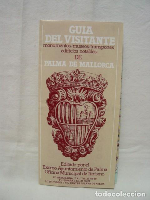 Travel Brochures: Palma de Mallorca. A&ntilde;os 80. Ed. Ayuntamiento de Palma. Gu&iacute;a-folleto desplegable. Contiene 1 mapa 31,