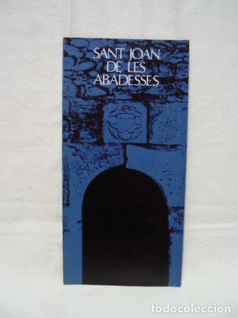Brochures de tourisme: Sant Joan de les Abadesses. A&ntilde;os 70. Folleto desplegable. Contiene textos, fotos, peque&ntilde;o mapa-ilust