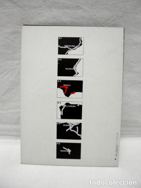 Travel Brochures: Sevilla, C&aacute;diz, M&aacute;laga, C&oacute;rdoba Granada. A&ntilde;os 80. Folleto desplegable cartulina gruesa. Contiene map