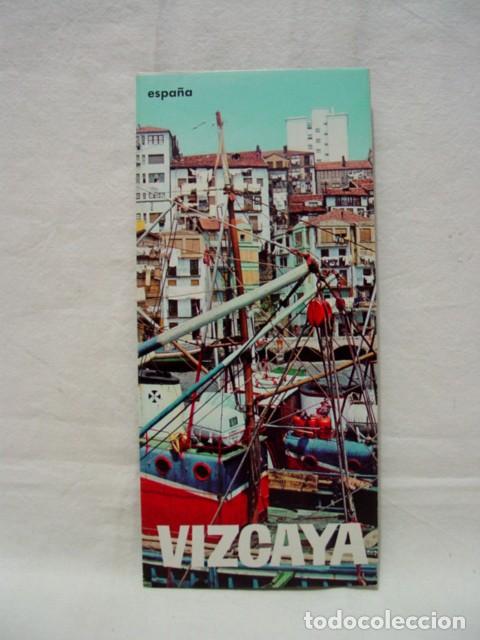 Brochures de tourisme: Vizcaya. A&ntilde;os 60. Subsecretaria de Turismo. Gu&iacute;a folleto desplegable, contiene 1 mapa y 1 plano, tex