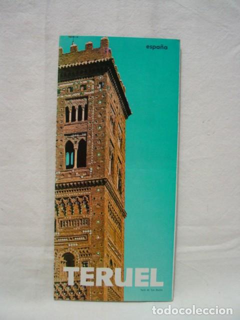 Brochures de tourisme: Teruel. A&ntilde;os 60. Subsecretaria de Turismo. Gu&iacute;a folleto desplegable, contiene 1 mapa y 1 plano, text