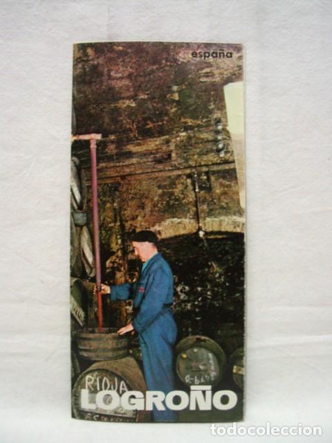 Brochures de tourisme: Logro&ntilde;o. A&ntilde;os 60. Subsecretaria de Turismo. Gu&iacute;a folleto desplegable, contiene 1 mapa y 1 plano, tex