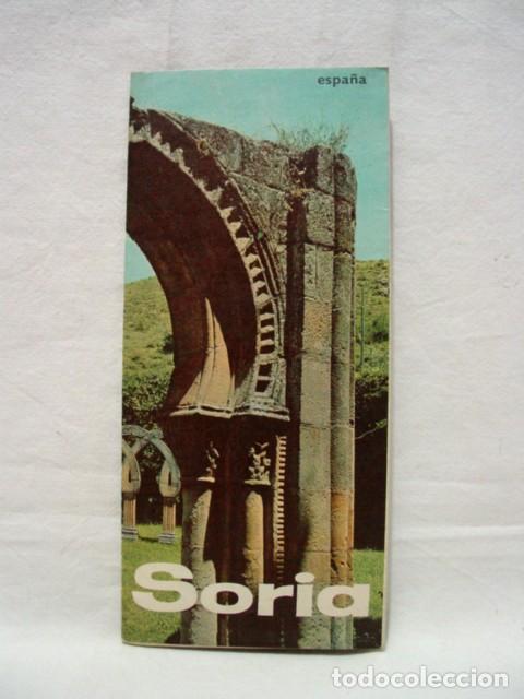 Brochures de tourisme: Soria. A&ntilde;os 60. Subsecretaria de Turismo. Gu&iacute;a folleto desplegable, contiene 1 mapa y 1 plano, texto