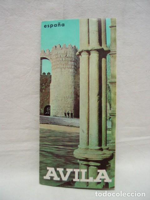 Brochures de tourisme: &Aacute;vila. A&ntilde;os 60. Subsecretaria de Turismo. Gu&iacute;a folleto desplegable, contiene 1 mapa y 1 plano, texto