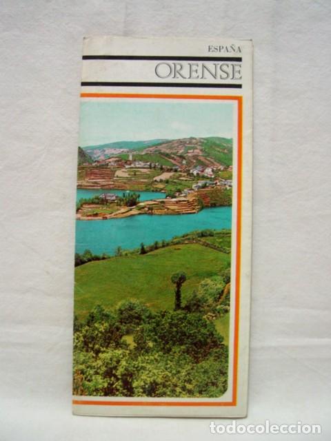 Brochures de tourisme: Orense. A&ntilde;os 60. Ministerio informaci&oacute;n y Turismo. Gu&iacute;a folleto desplegable, contiene 1 mapa y 1 pla