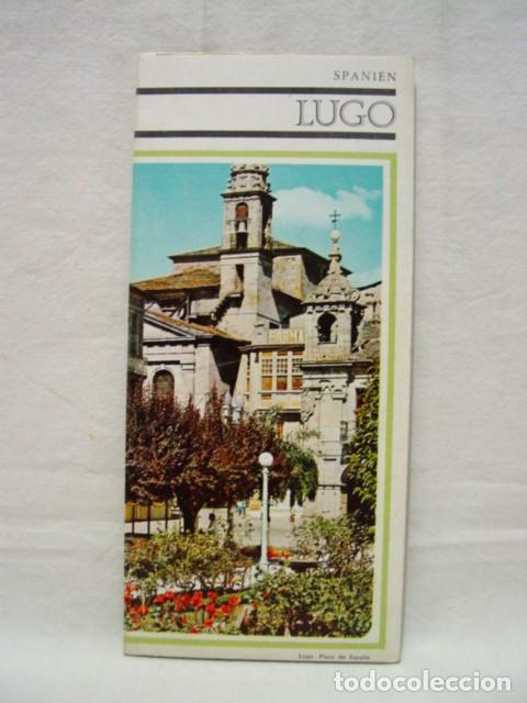 Brochures de tourisme: Lugo. A&ntilde;os 60. Ministerio informaci&oacute;n y Turismo. Gu&iacute;a folleto desplegable, contiene 1 mapa y 1 plano