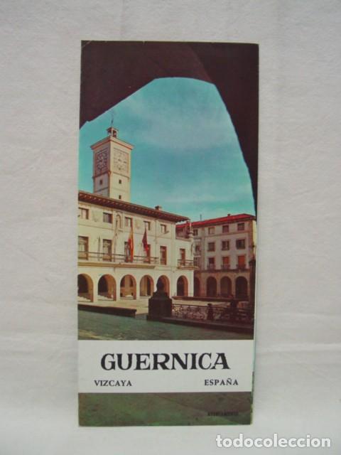 Brochures de tourisme: Guernica Vizcaya. A&ntilde;os 60. Subsecretaria de Turismo. Tr&iacute;ptico desplegable, contiene textos y fotos.