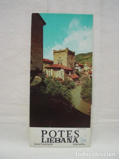 Brochures de tourisme: Potes Li&eacute;bana. Santander. A&ntilde;os 60.. Ayuntamiento Potes y Direcci&oacute;n general Turismo.. Tr&iacute;ptico desple