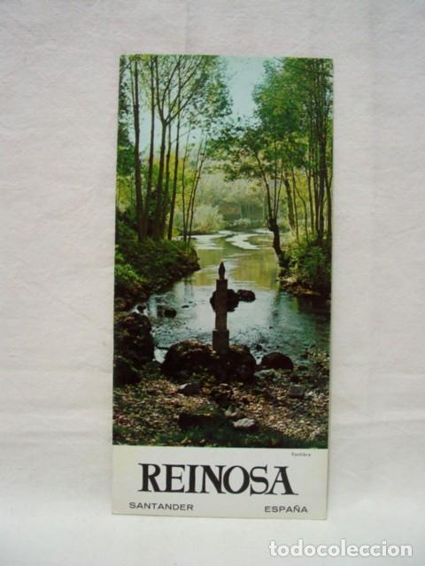 Brochures de tourisme: Reinosa. Santander. A&ntilde;os 70. Ayuntamiento Reinosa y Direcci&oacute;n general Turismo. Tr&iacute;ptico desplegable,