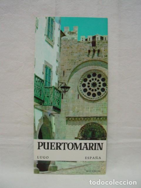 Brochures de tourisme: Puerto Marin Lugo. A&ntilde;os 60. Ministerio informaci&oacute;n y Turismo. Tr&iacute;ptico desplegable, contiene textos
