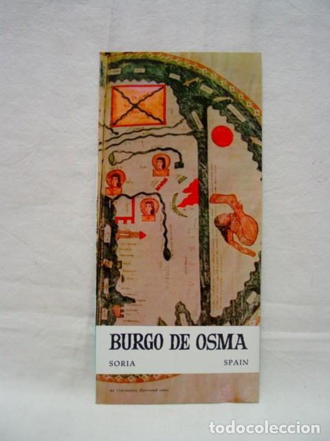 Brochures de tourisme: Burgo de Osma Soria. A&ntilde;os 60. Ministerio informaci&oacute;n y Turismo. Tr&iacute;ptico desplegable, contiene texto