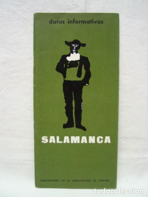 Brochures de tourisme: Salamanca. A&ntilde;os 60. Subsecretaria de Turismo. Gu&iacute;a 20 p&aacute;ginas. Contiene 1 plano ilustrado desplegabl