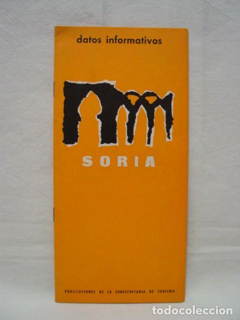 Brochures de tourisme: Soria. A&ntilde;os 60. Subsecretaria de Turismo. Gu&iacute;a 16 p&aacute;ginas. Contiene 1 plano ilustrado desplegable 2