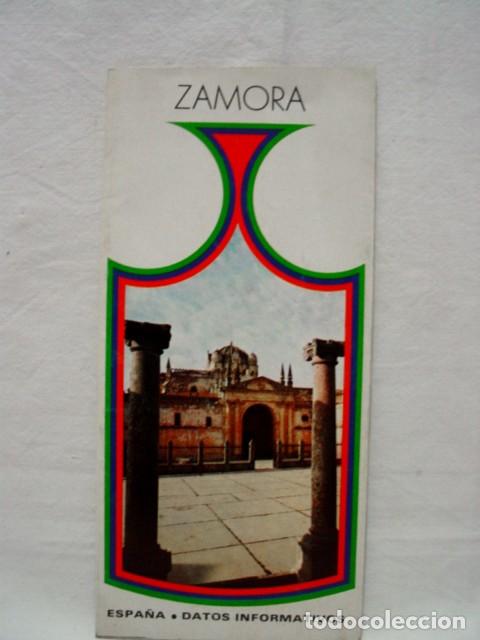 Brochures de tourisme: Zamora. A&ntilde;os 70. Ministerio de informaci&oacute;n y turismo. Gu&iacute;a 24 p&aacute;ginas. Contiene 1 plano ilustrado de