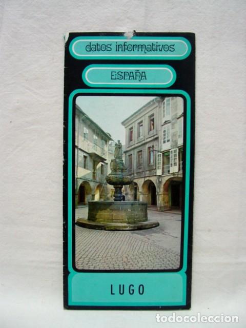 Brochures de tourisme: Lugo. A&ntilde;os 70. Ministerio de informaci&oacute;n y turismo. Gu&iacute;a 16 p&aacute;ginas. Contiene 1 plano desplegable 24