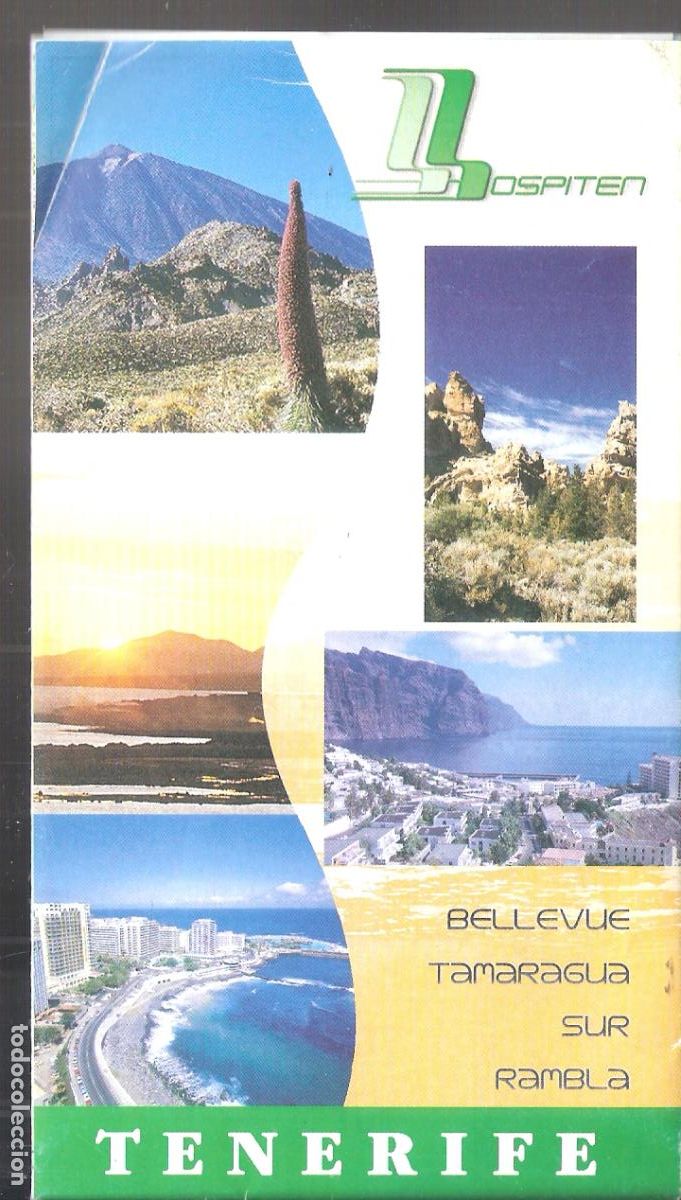 Brochures de tourisme: Tenerife. Hospiten. Bellevue.Tamaragua.Sur.Rambla.1999. Desplegable . 16X9 / 32X 45 cm