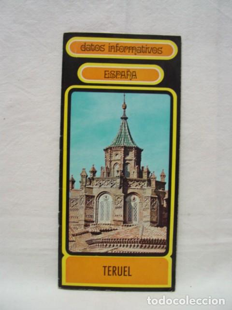 Brochures de tourisme: Teruel. A&ntilde;os 70. Ministerio de informaci&oacute;n y turismo. Gu&iacute;a 16 p&aacute;ginas. Contiene 1 plano desplegable