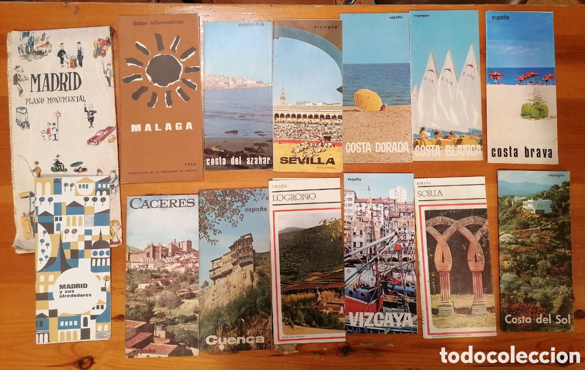 Travel Brochures: Lote 23 mapa gu&iacute;a tur&iacute;stica Espa&ntilde;a extranjero viajes turismo ciudad