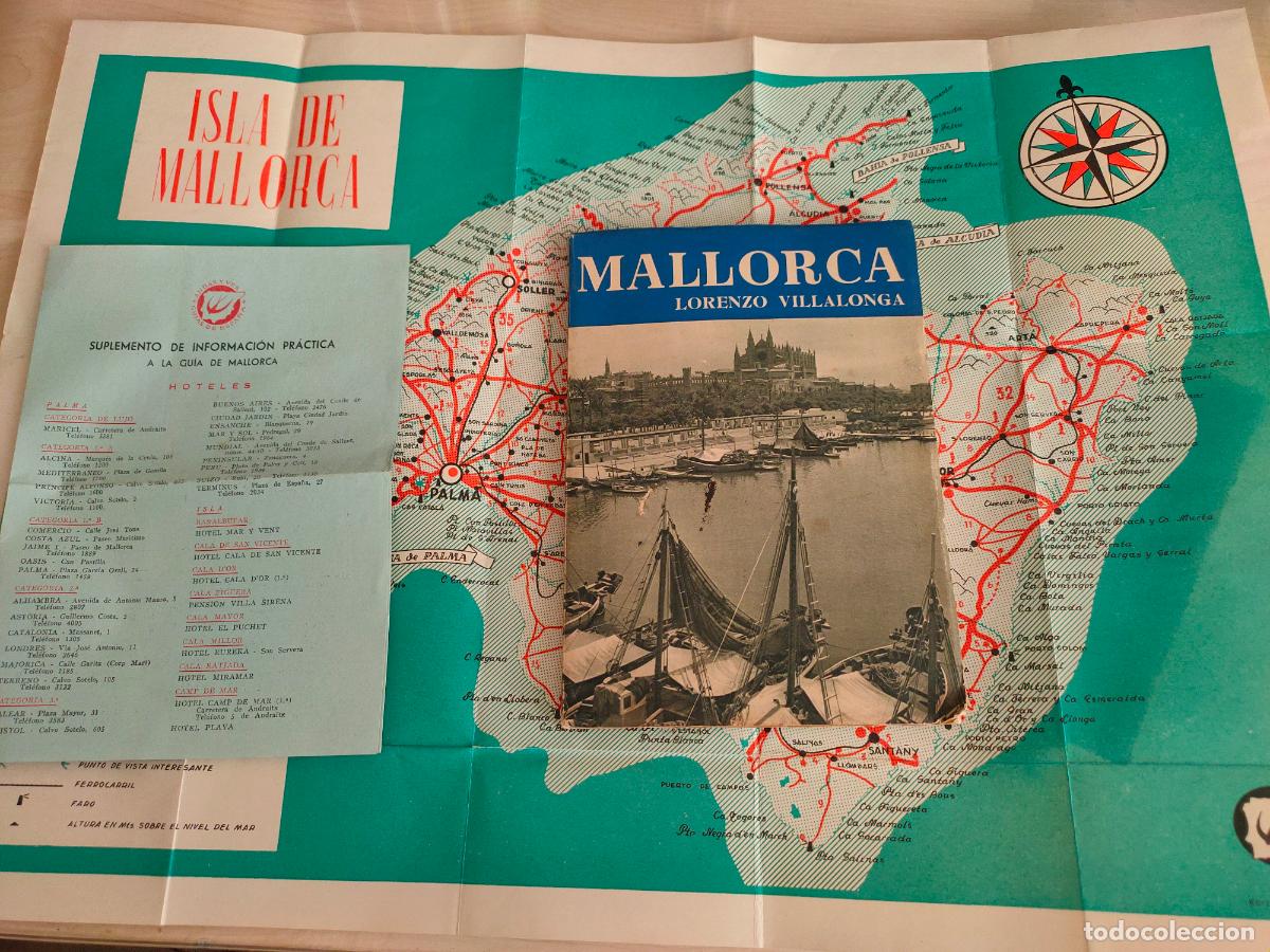 Brochures de tourisme: Folleto de Mallorca. Lorenzo Villalonga. Mapa y muchas fotos. Buen estado