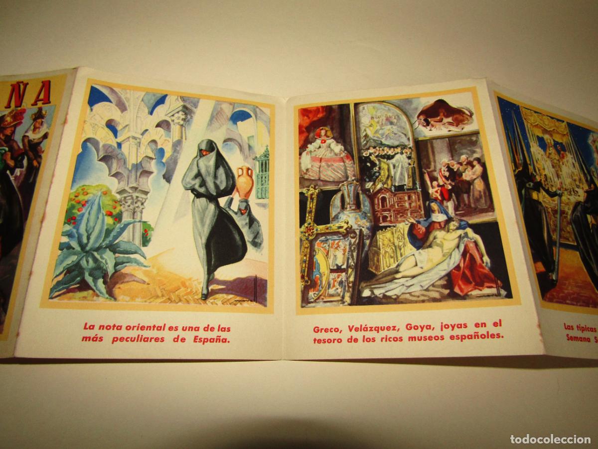 Brochures de tourisme: Antiguo Desplegable Turismo en ESPA&Ntilde;A de la Direcci&oacute;n General de Turismo A&ntilde;os 1950s. Dibujos MORELL
