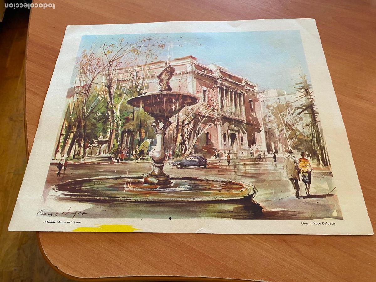 Folletos de turismo: VUELE POR IBERIA. LAMINA MADRID MUSEO DEL PRADO. 34,5 x 30 cm. dibujo J. ROCA DELPECH (AB-8)