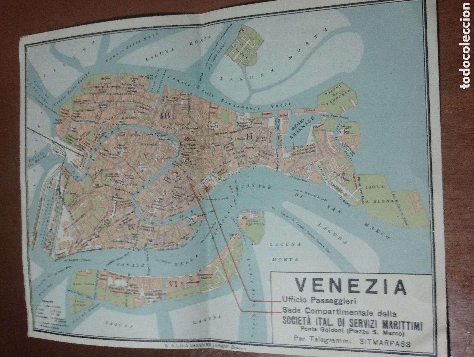 Travel Brochures: Plantina di Venezia N.G.I. Mapa - Plano de Venecia N. G. I