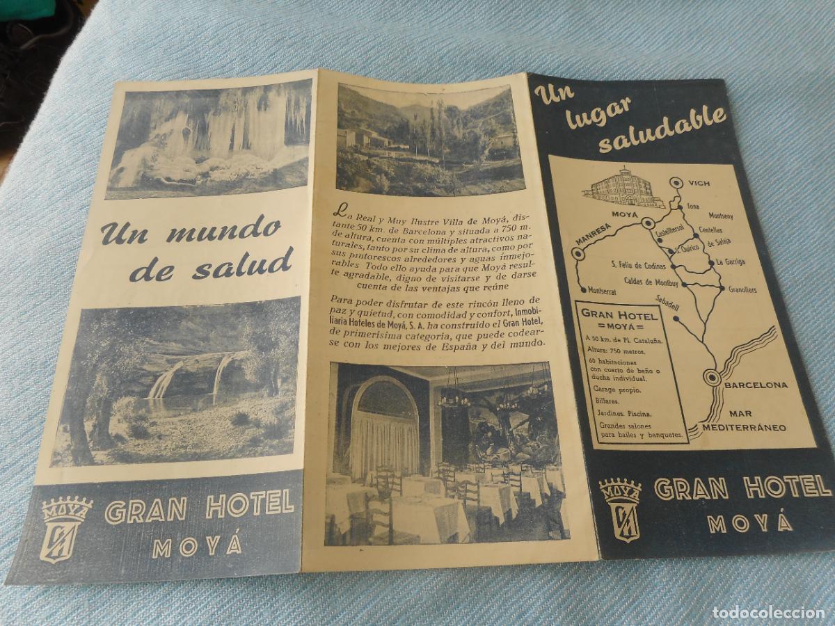 Travel Brochures: ANTIGUO TRIPTICO GRAN HOTEL MOY&Aacute;. BARCELONA A&Ntilde;OS 40?