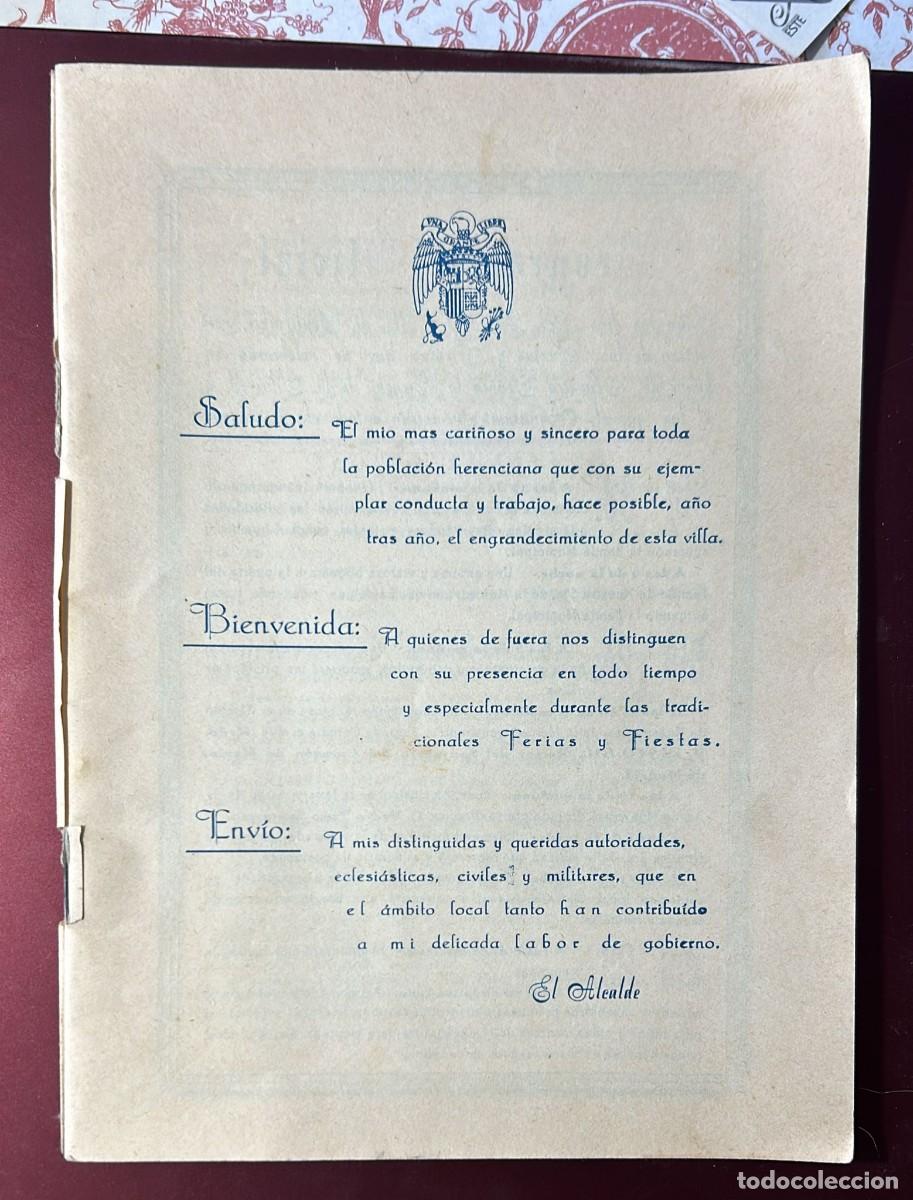 Travel Brochures: PROGRAMA LIBRITO DE FERIA Y FIESTAS HERENCIA 1953