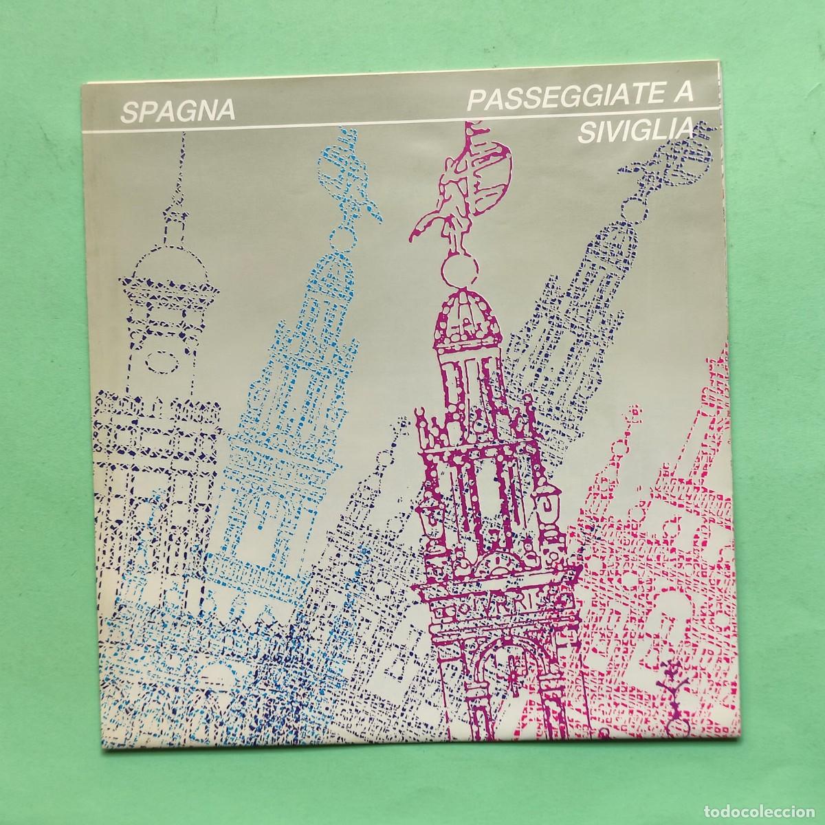 Travel Brochures: ESPA&Ntilde;A EXPO 92 . PASEO POR SEVILLA ** ARQUITECTURA Y PLANOS ** DESPLEGABLE 100X42 ** COLOR ** JUANI
