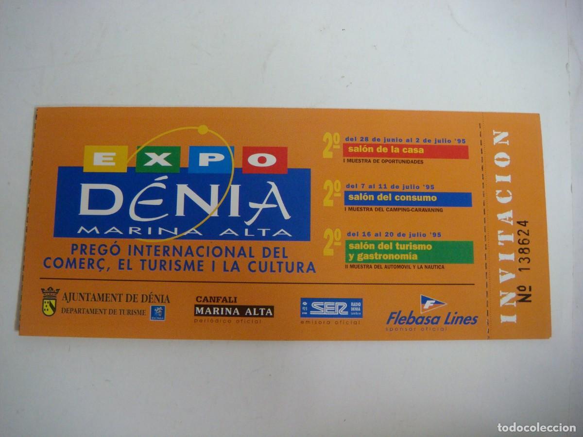 Travel Brochures: INVITACION EXPO DENIA MARINA ALTA-A&Ntilde;O 1995 CAJ-N&ordm;4-SOB-N&ordm;.8
