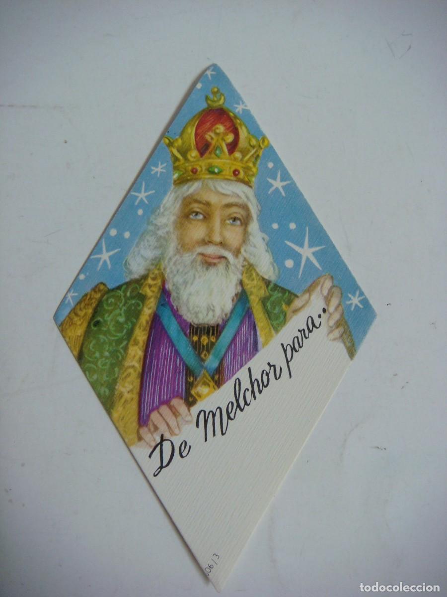 Travel Brochures: ETIQUETA NAVIDE&Ntilde;A DE LOS REYES MAGOS,MELCHOR -CAJ-N&ordm;4-SOB-N&ordm;.8
