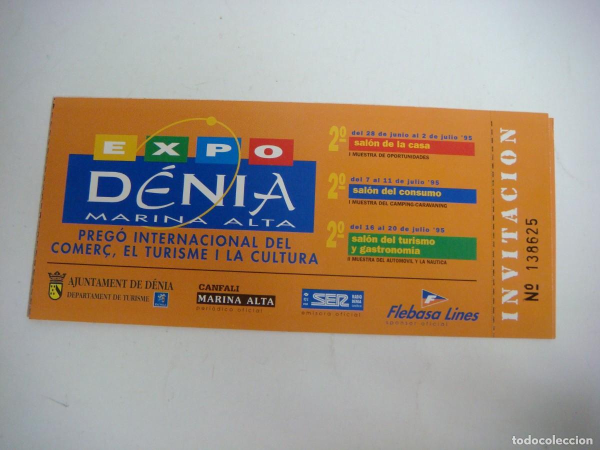 Travel Brochures: INVITACION EXPO DENIA MARINA ALTA-A&Ntilde;O 1995 CAJ-N&ordm;4-SOB-N&ordm;.8