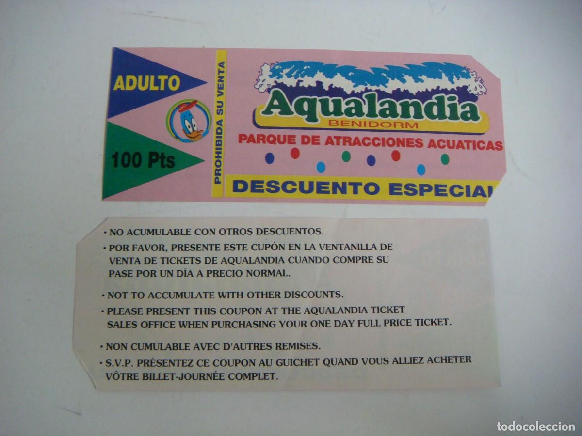 Travel Brochures: ENTRADA DE AQUALANDIA PARQUE DE ATRACCIONES ACUATICAS BENIDOR-CAJ-N&ordm;4-SOB-N&ordm;.8