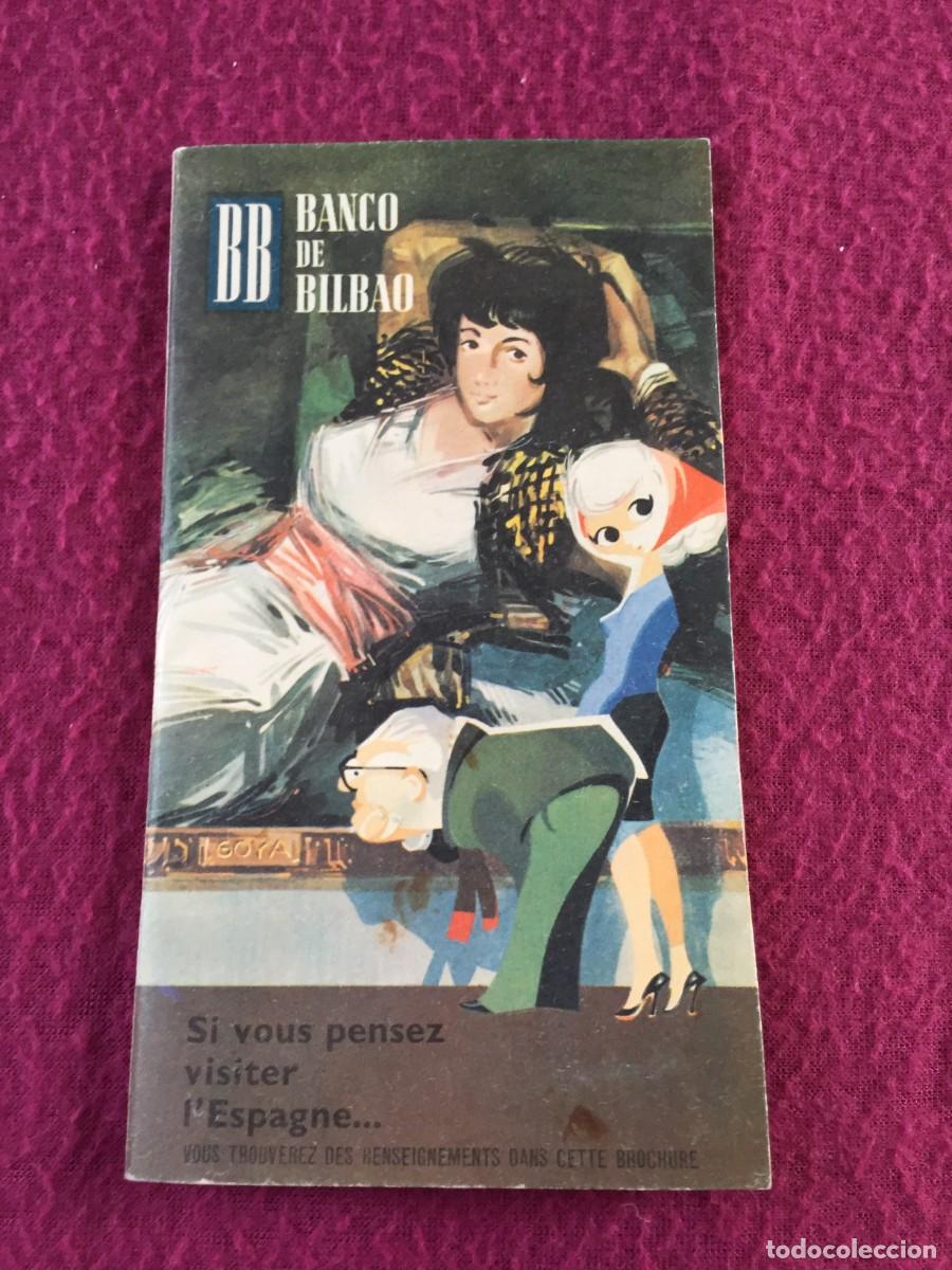 Travel Brochures: Antigua gu&iacute;a tur&iacute;stica y plano de espa&ntilde;a de promocion banco de Bilbao a&ntilde;o 1964 en frances