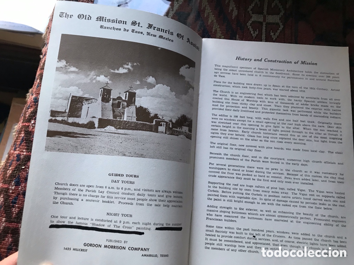 Travel Brochures: The old mission St. Francis old Assisi. New Mexico