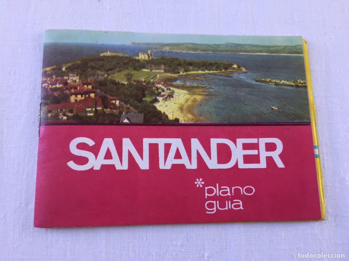 Travel Brochures: SANTANDER *Plano gu&iacute;a (Desplegable) con mucha publicidad de la epoca