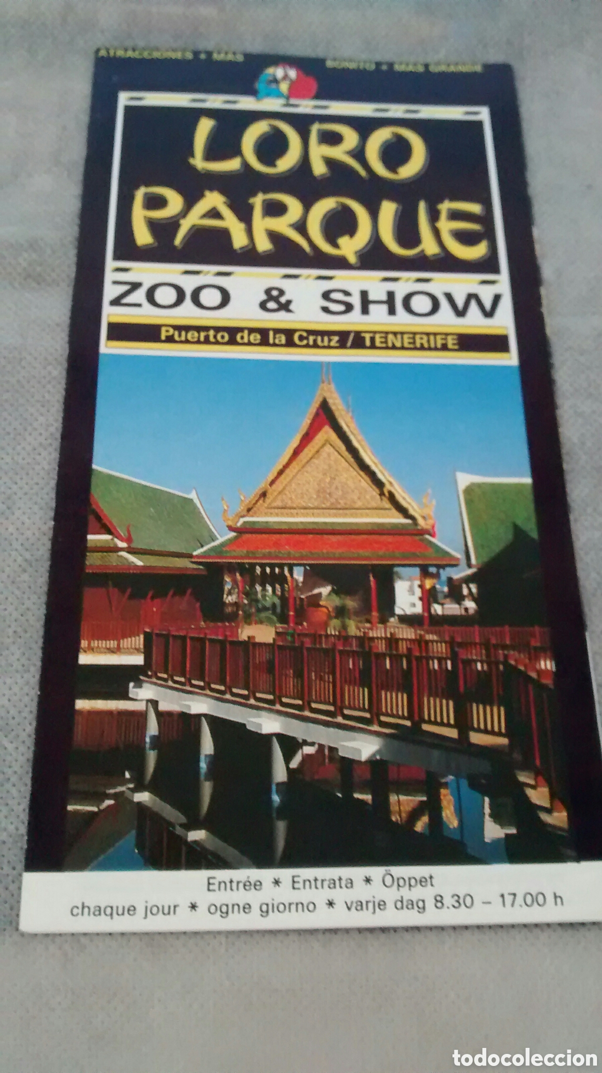 Travel Brochures: ANTIGUO FOLLETO LOROPARQUE, A&Ntilde;OS 80