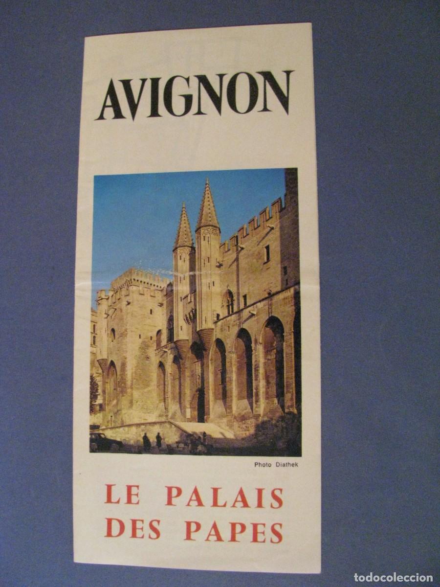 Travel Brochures: FOLLETO TURISTICO. PLANO DE LE PALAIS DES PAPES, AVIGNON. FRANCIA. A&Ntilde;OS 80. DESPERFECTOS.