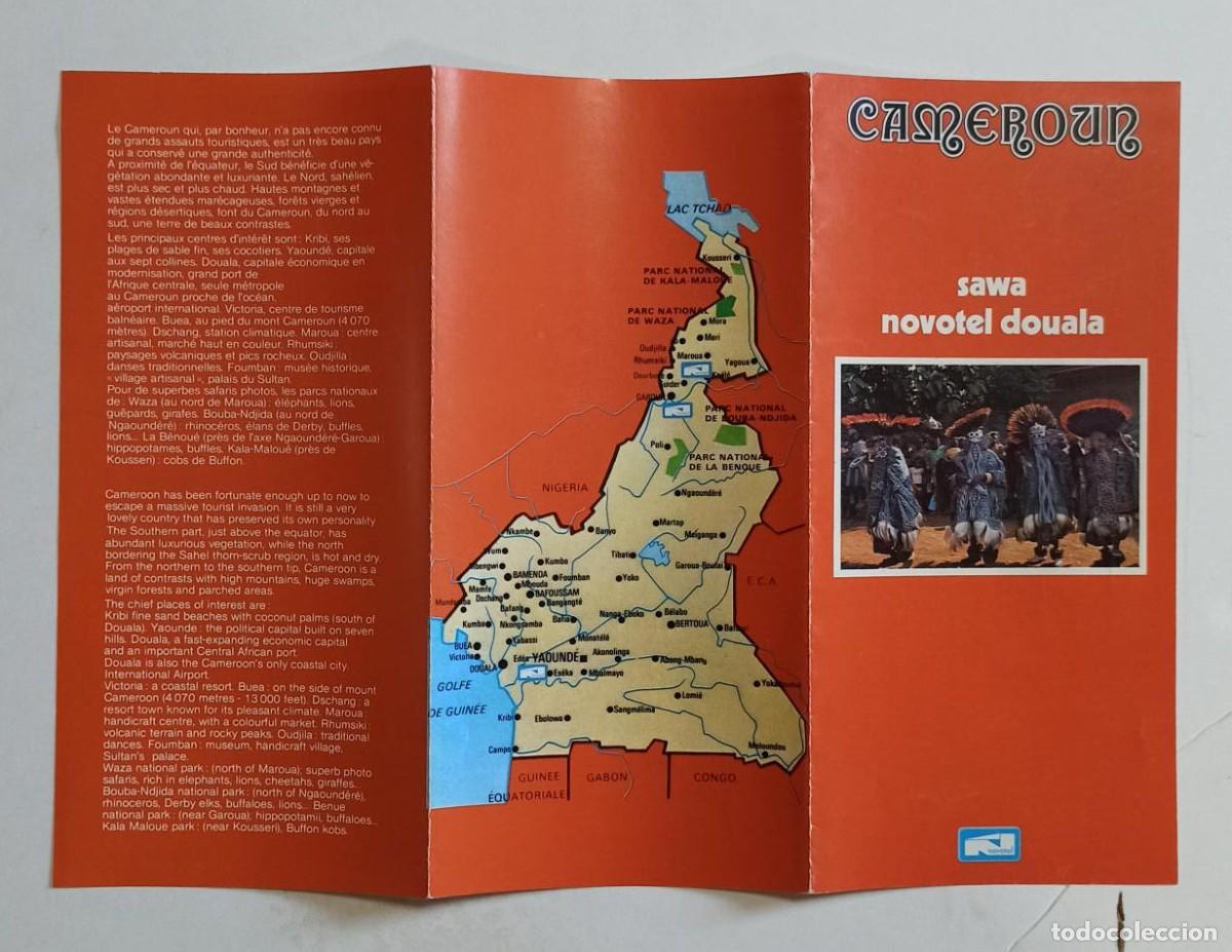 Travel Brochures: Folleto tur&iacute;stico Cameroun. Sawa Novotel Douala. A&ntilde;os 70. Tr&iacute;ptico