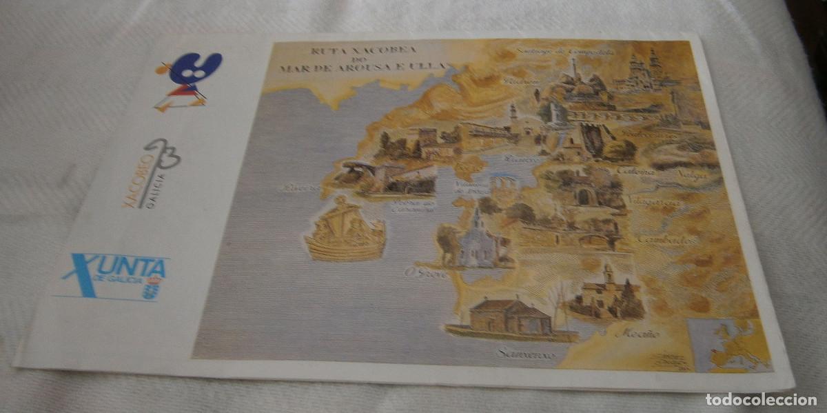 Travel Brochures: folleto y mapa de la ruta xacobea do mar de arousa e ulla