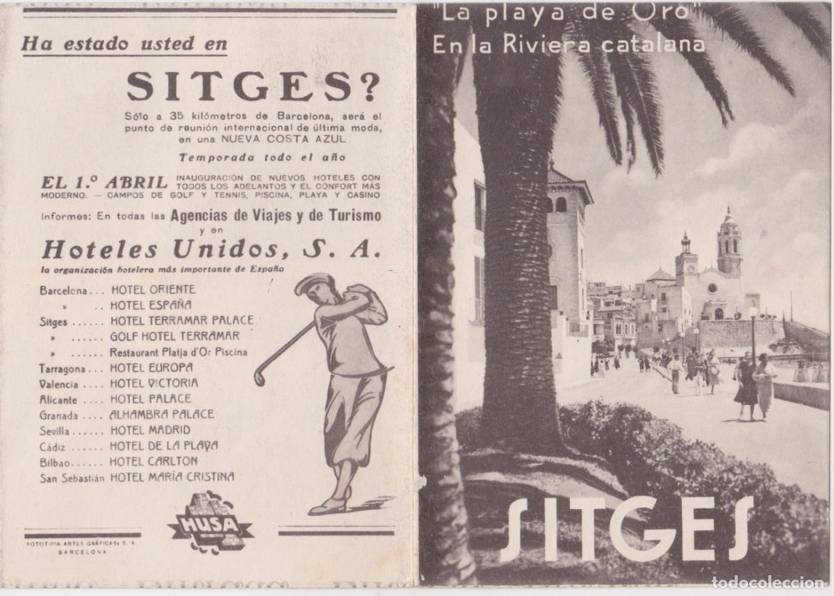 Brochures de tourisme: SITGES &ndash; LA PLAYA DE ORO EN LA RIVIERA CATALANA - FOLLETO DESPLEGABLE