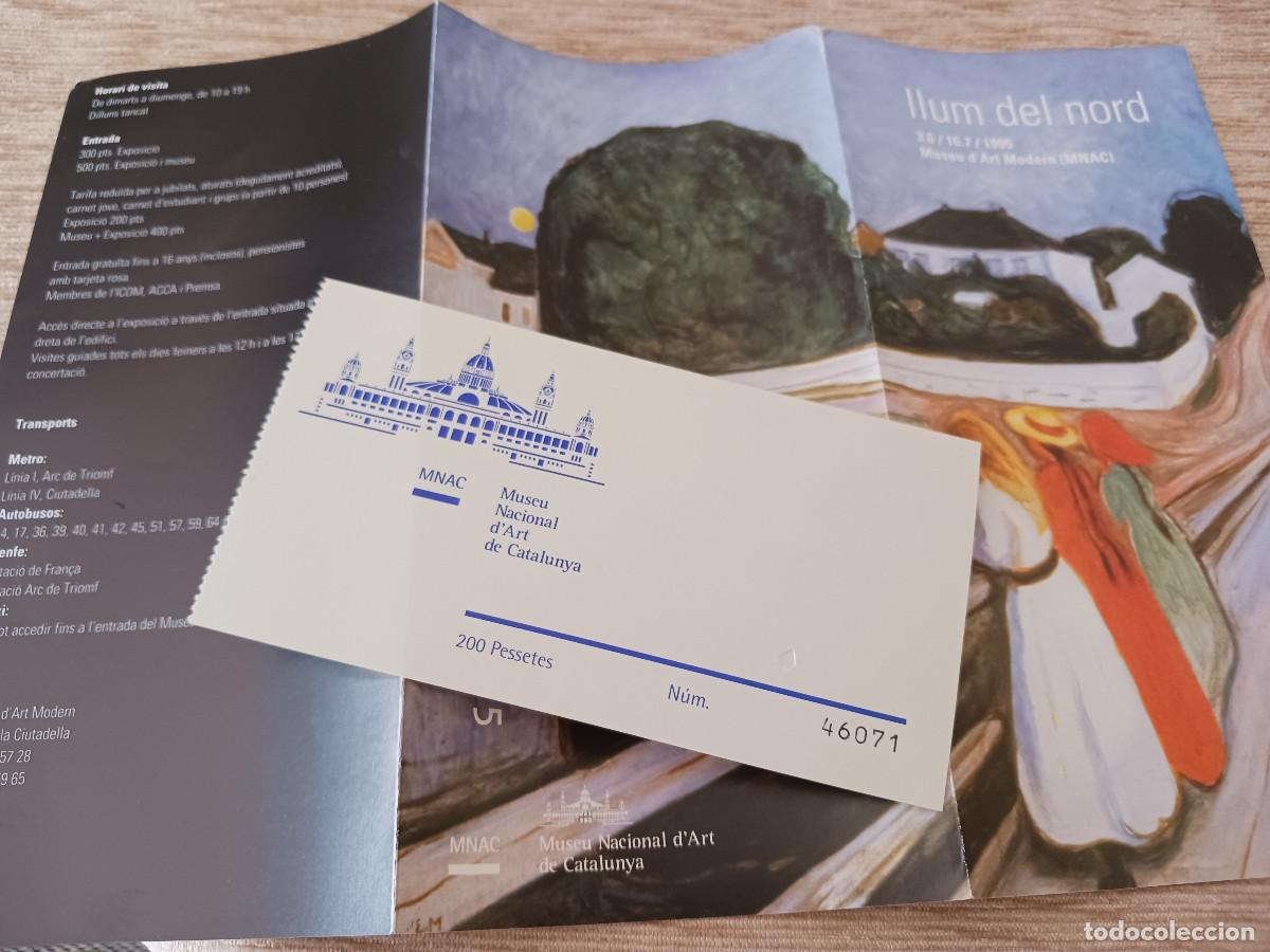 Brochures de tourisme: triptic amb entrada al museo d`art de catalunya, MNAC exposicio llum del nord, 1995
