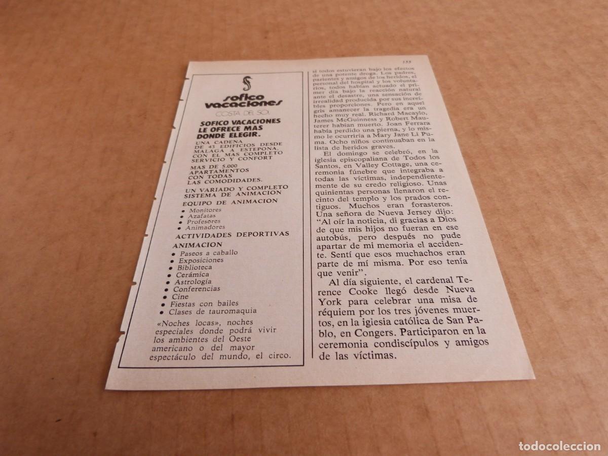 Brochures de tourisme: Anuncio Sofico vacaciones desde Malaga a Estepona - Publicidad de los a&ntilde;os 70