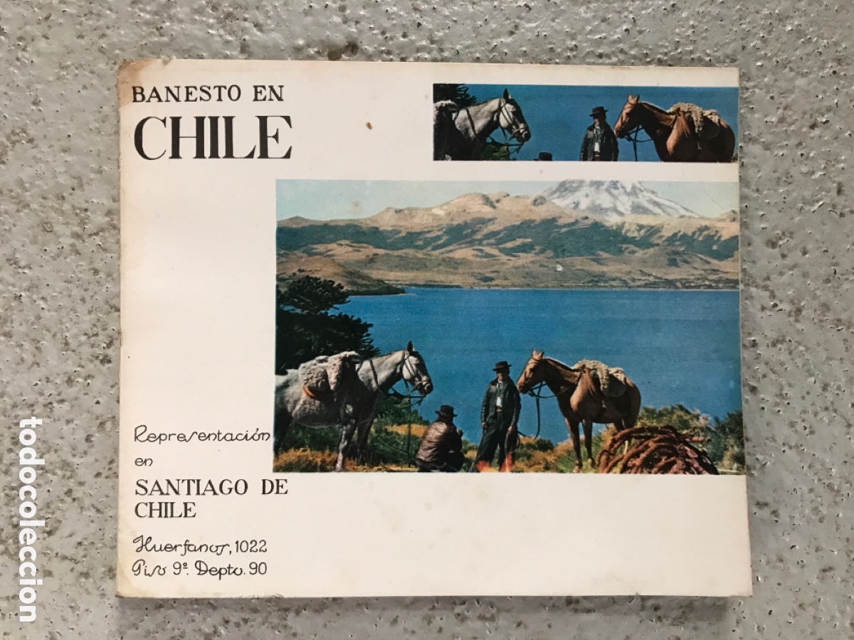 Brochures de tourisme: Banesto en Chile. Folleto. Con mapa Santiago de Chile.