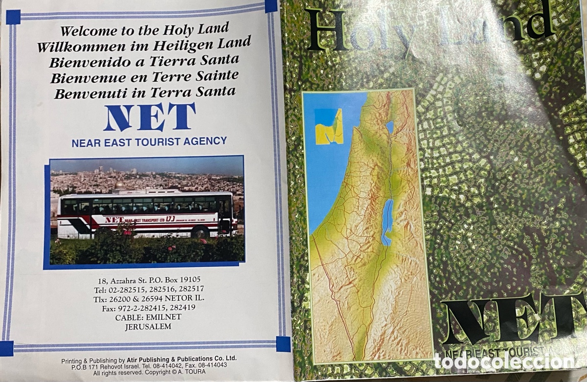 Folhetos de turismo: Plano Holy Land tierra santa Jerusalen