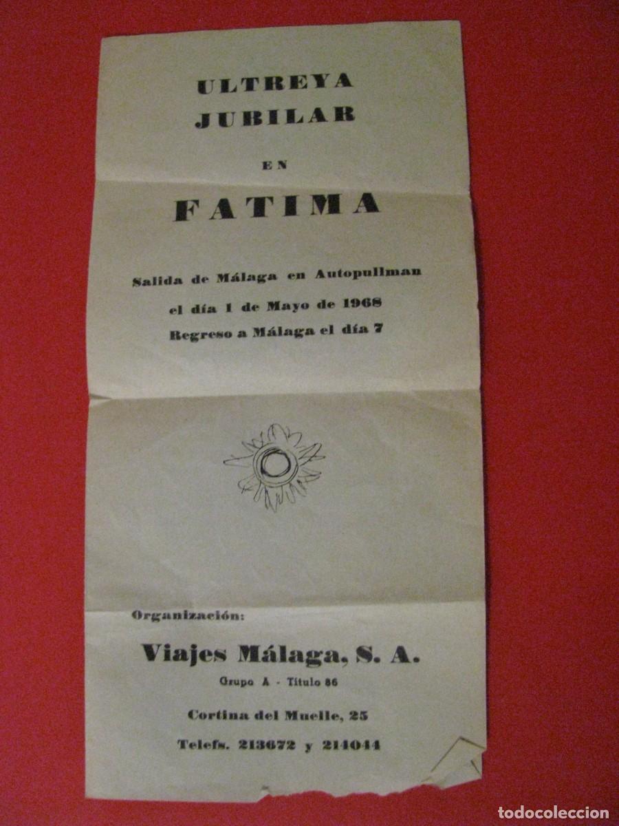 Folhetos de turismo: PROGRAMA ULTREYA JUBILAR EN MALAGA. VIAJES MALAGA S. A. MAYO 1968.