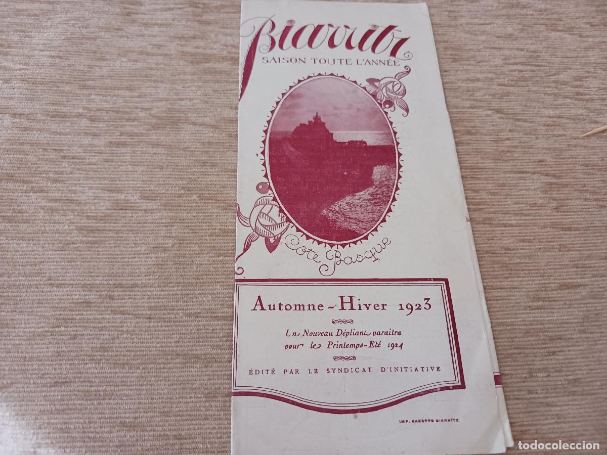 Travel Brochures: catalogo desplegable de biarritz, la reine des plages, 6 pag. 1923