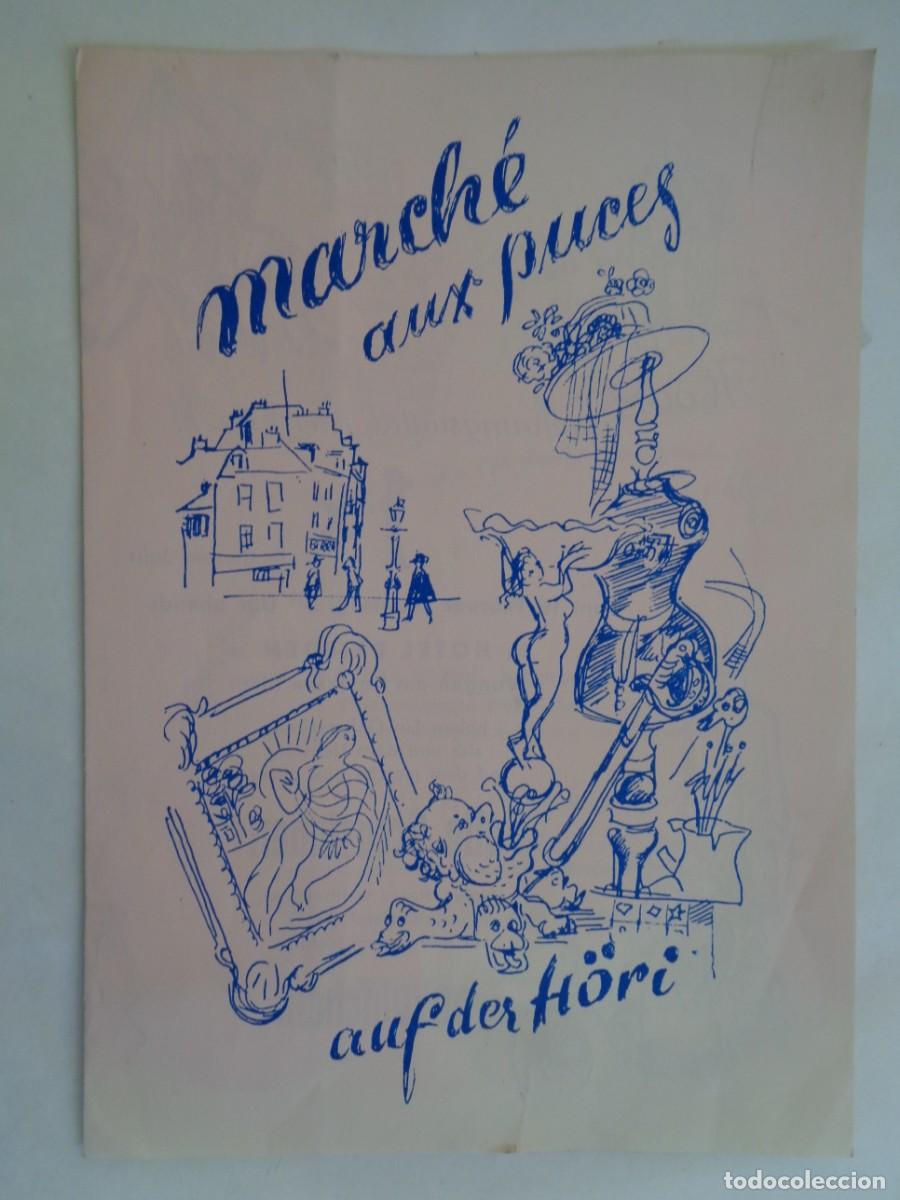 Folletos de turismo: FOLLETO DE UN MERCADILLO DE ANTIG&Uuml;EDADES EN ALEMANIA , MARCH&Eacute; AUX PUCES . A&Ntilde;OS 50
